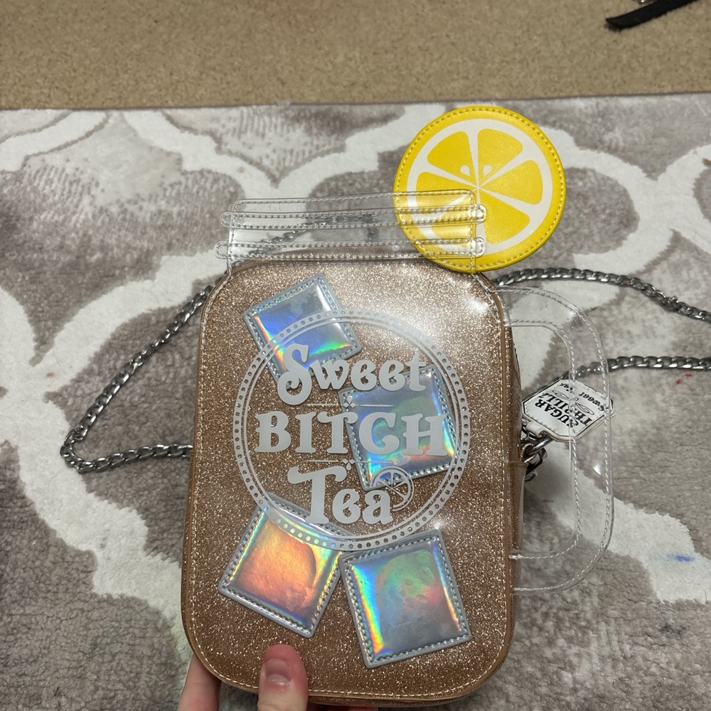 Dolls Kill Glittery Brown Crossbody Bag